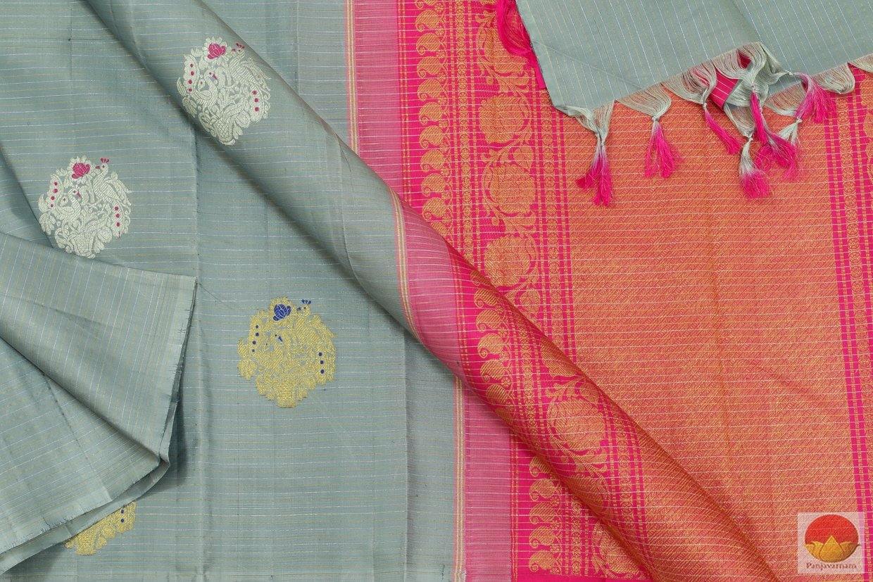 Borderless - Handwoven Kanchipuram Silk Saree - Pure Silk - Pure Zari - PV G 4113 - Archives - Silk Sari - Panjavarnam