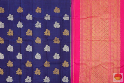 Borderless - Handwoven Kanchipuram Silk Saree - Pure Silk - Pure Zari - PVG 4111 - Archives - Silk Sari - Panjavarnam