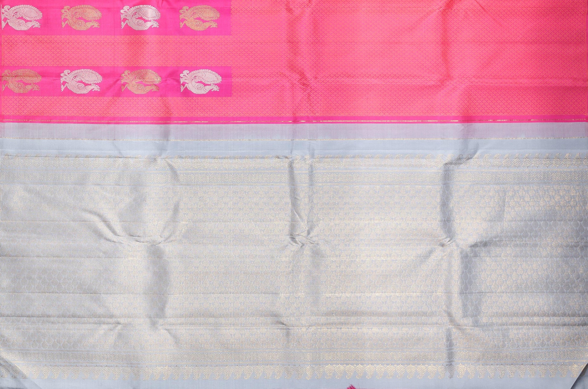 Borderless Handwoven Kanjivaram Pure Silk Saree - Pure Zari - PA 184 Archives - Silk Sari - Panjavarnam