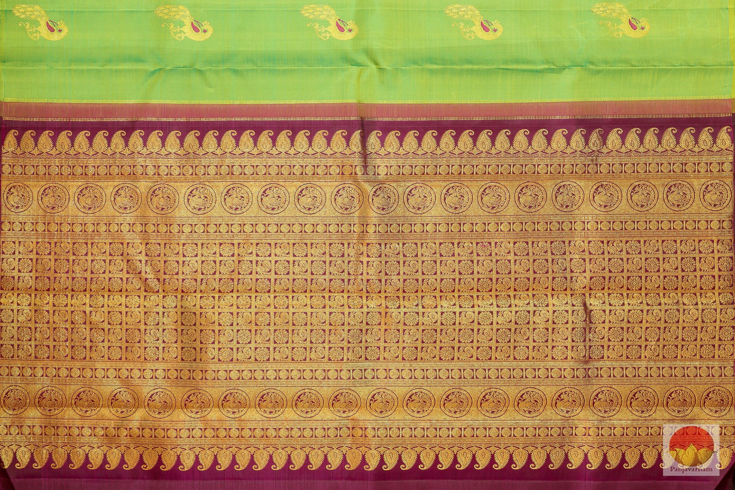 Borderless - Handwoven Pure Silk Kanchipuram Saree - Pure Zari - PV G 1842 Archives - Silk Sari - Panjavarnam