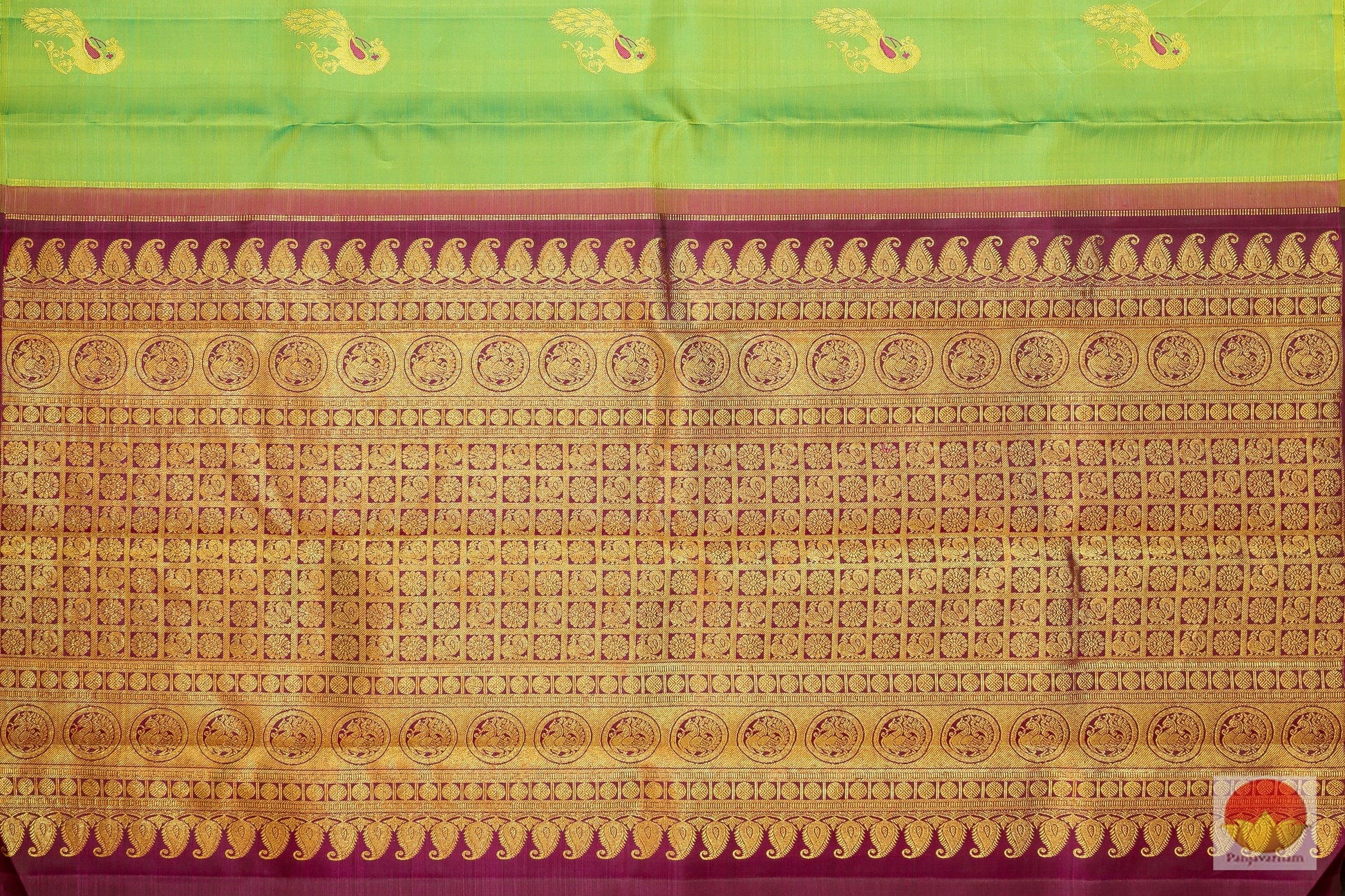 Borderless - Handwoven Pure Silk Kanchipuram Saree - Pure Zari - PV G 1842 Archives - Silk Sari - Panjavarnam