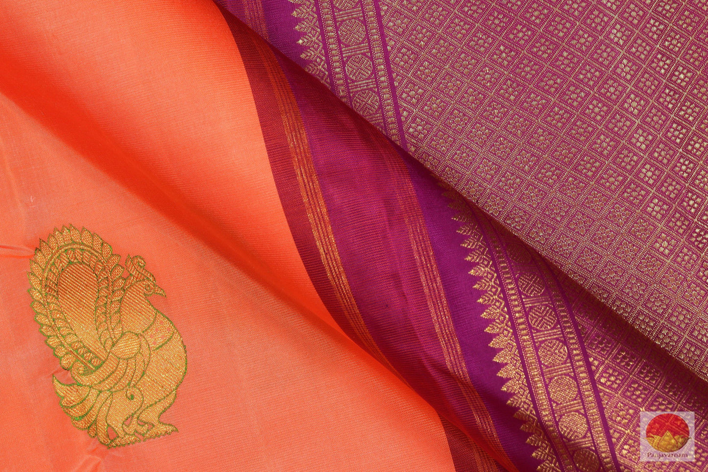 Borderless - Handwoven Pure Silk Kanchipuram Saree - Pure Zari - PV G 1884 Archives - Silk Sari - Panjavarnam