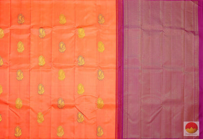 Borderless - Handwoven Pure Silk Kanchipuram Saree - Pure Zari - PV G 1884 Archives - Silk Sari - Panjavarnam