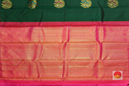 Borderless Handwoven Pure Silk Kanjivaram Saree - Meenakari Work - PV J7483 Archives - Silk Sari - Panjavarnam