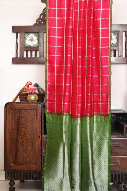 Borderless Handwoven Pure Silk Kanjivaram Saree - PA 123 Archives - Silk Sari - Panjavarnam