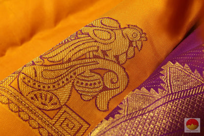 Borderless Handwoven Pure Silk Kanjivaram Saree - Pure Zari - G 1887 Archives - Silk Sari - Panjavarnam