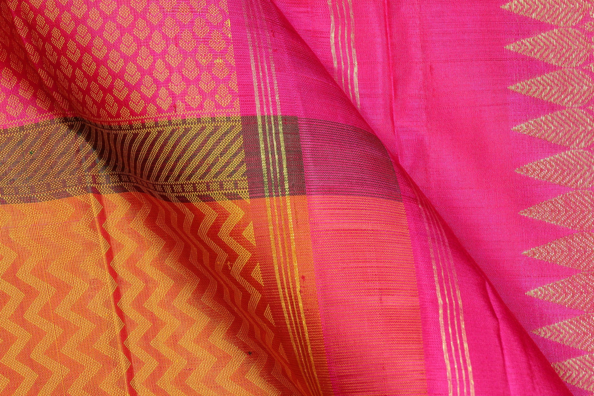 Borderless Handwoven Pure Silk Kanjivaram Saree - Pure Zari - PA 110 - Silk Sari - Panjavarnam