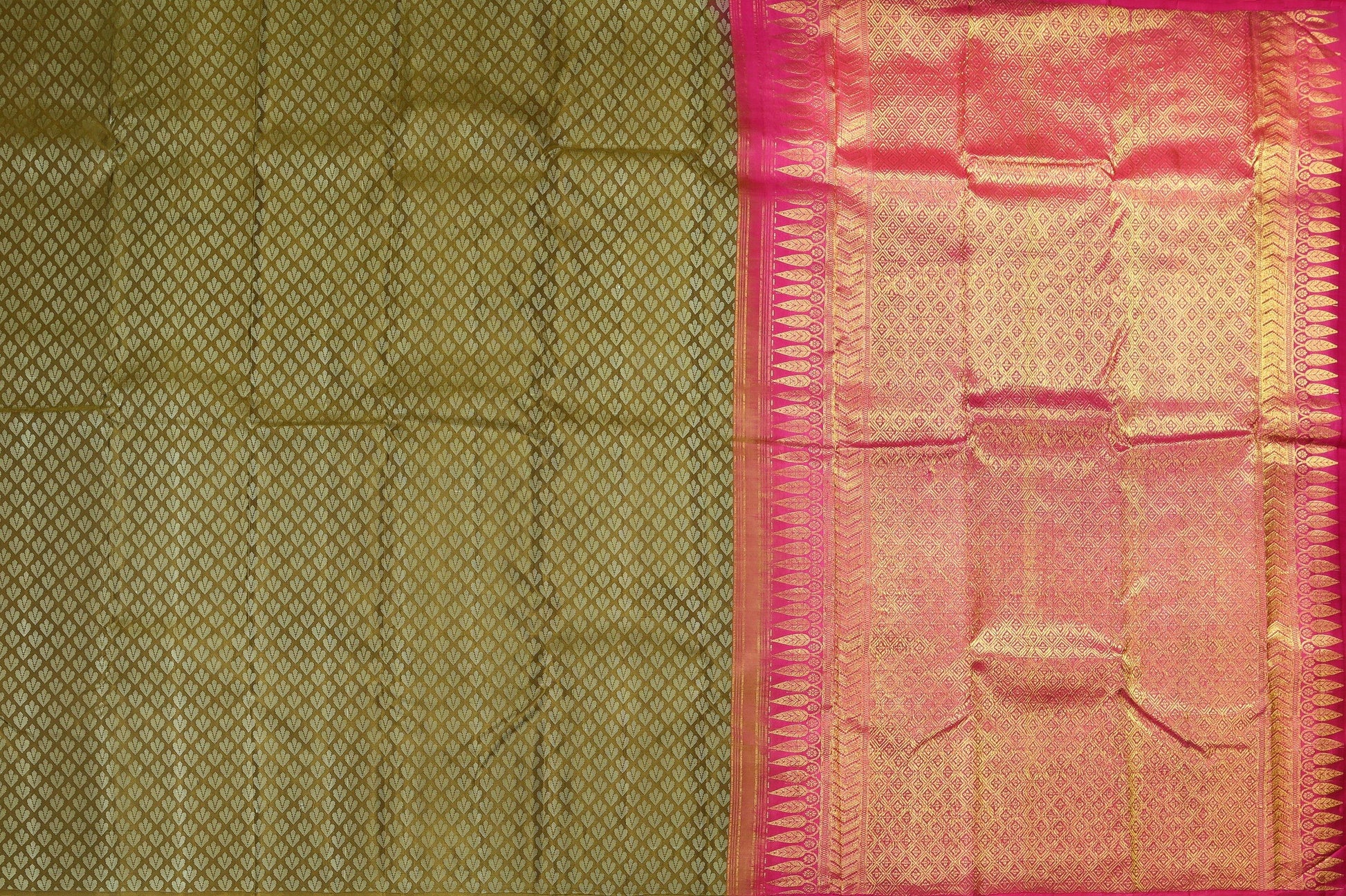 Borderless Handwoven Pure Silk Kanjivaram Saree - Pure Zari - PA 119 Archives - Silk Sari - Panjavarnam