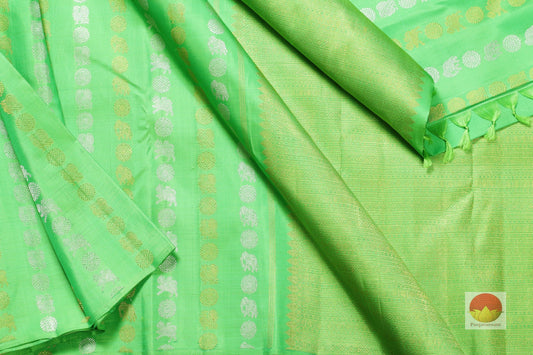 Borderless Handwoven Pure Silk Kanjivaram Saree - Pure Zari - PA SVS 9824 Archives - Silk Sari - Panjavarnam