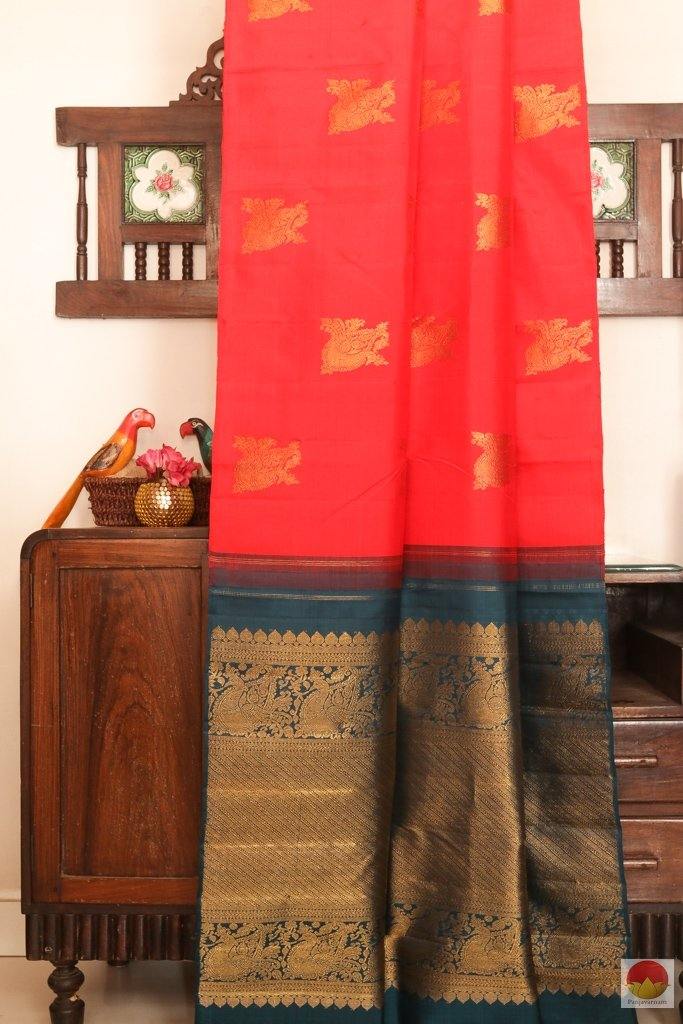 Borderless Handwoven Pure Silk Kanjivaram Saree - Pure Zari - PV 3488 Archives - Silk Sari - Panjavarnam