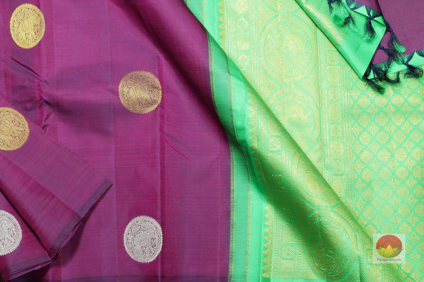 Borderless Handwoven Pure Silk Kanjivaram Saree - Pure Zari - PV G1681 Archives - Silk Sari - Panjavarnam