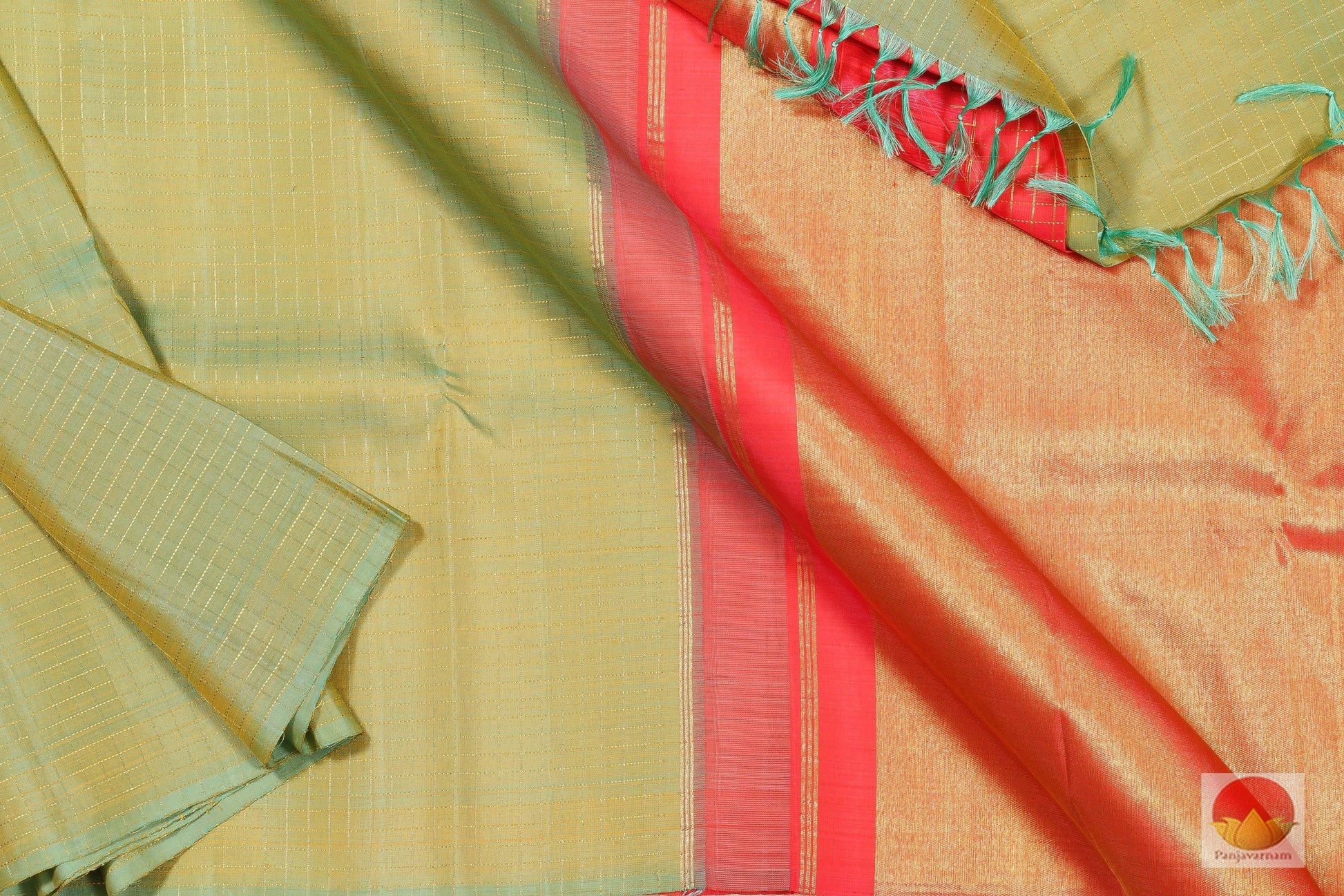 Borderless - Handwoven Pure Silk Kanjivaram Saree - Pure Zari - PV SS 06 Archives - Silk Sari - Panjavarnam