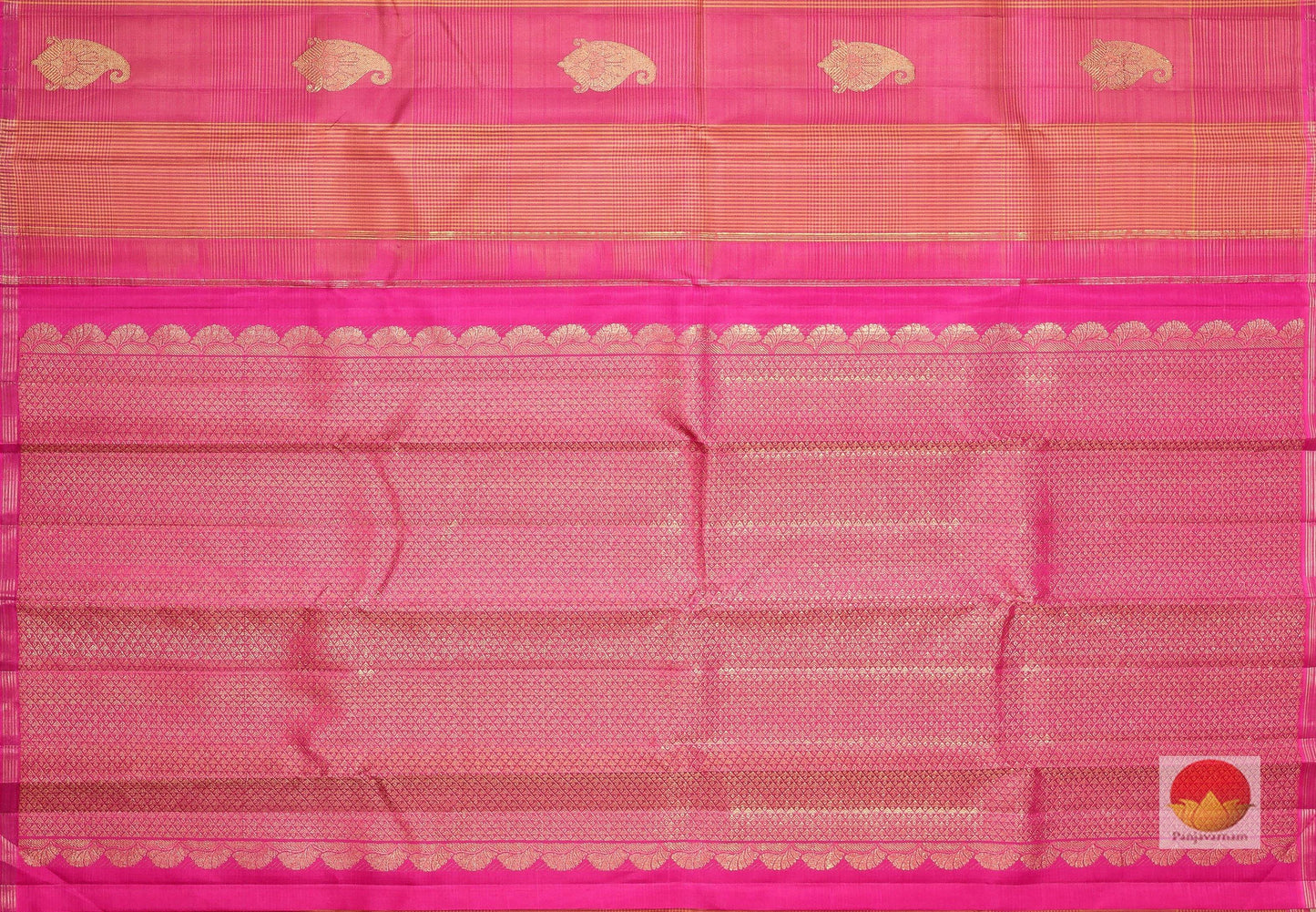 Borderless Handwoven Pure Silk Kanjivaram Saree - Pure Zari - PV SVS 10018 Archives - Silk Sari - Panjavarnam