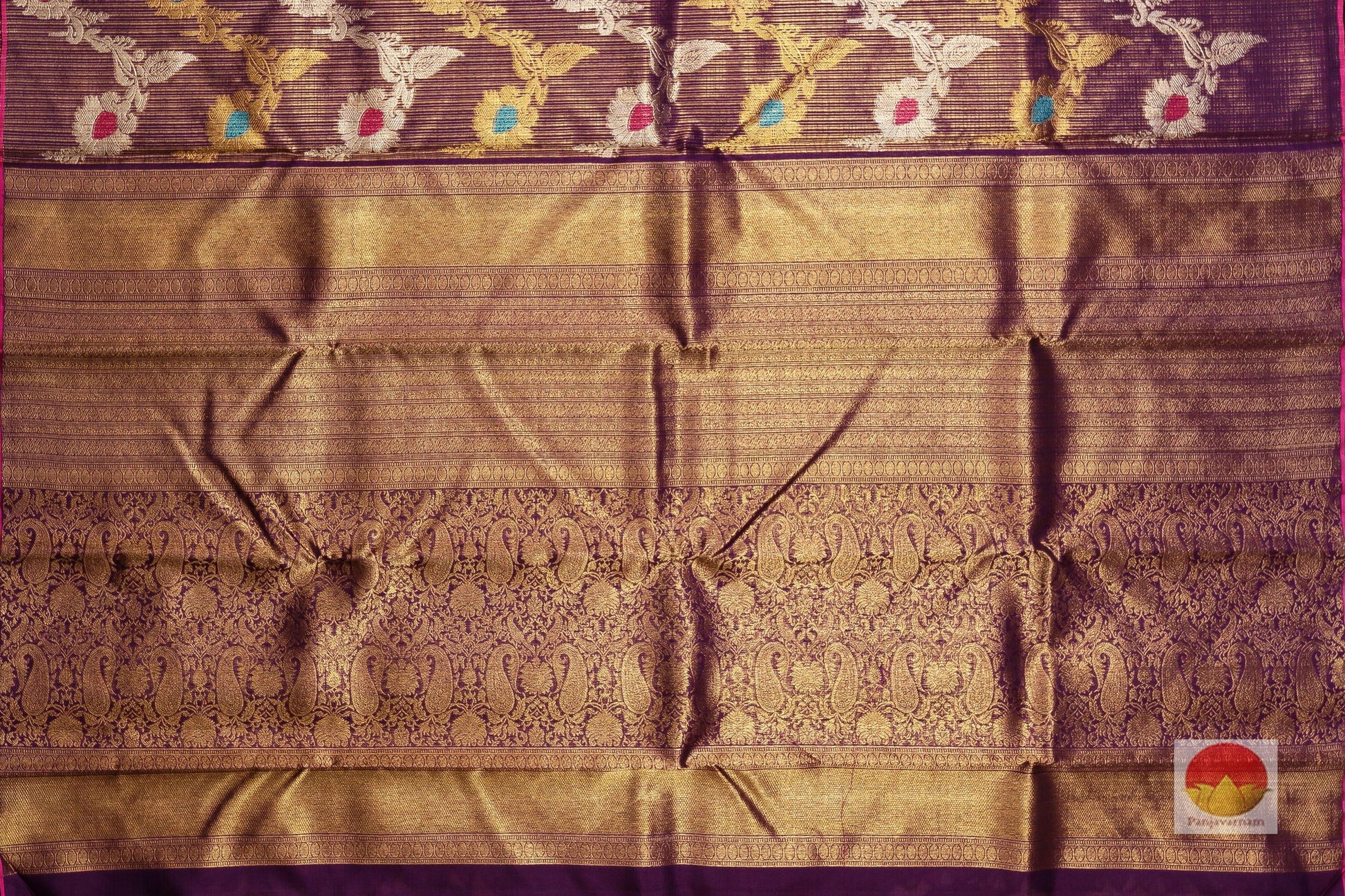 Borderless Handwoven Pure Silk Kanjivaram Saree - Pure Zari - PVVK 106951 Archives - Silk Sari - Panjavarnam