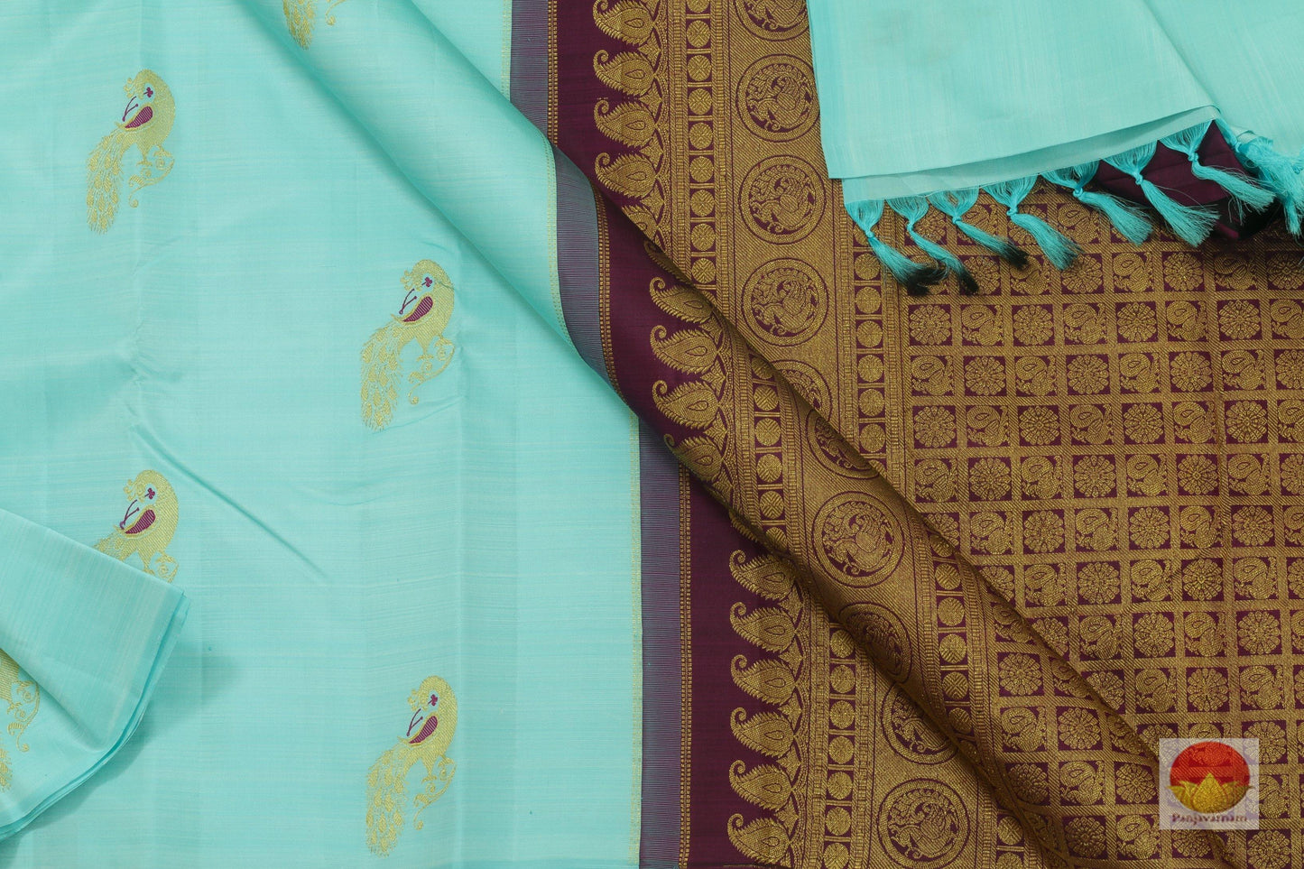 Borderless Handwoven Pure Silk Saree - Pure Zari - PVG 4020 Archives - Silk Sari - Panjavarnam