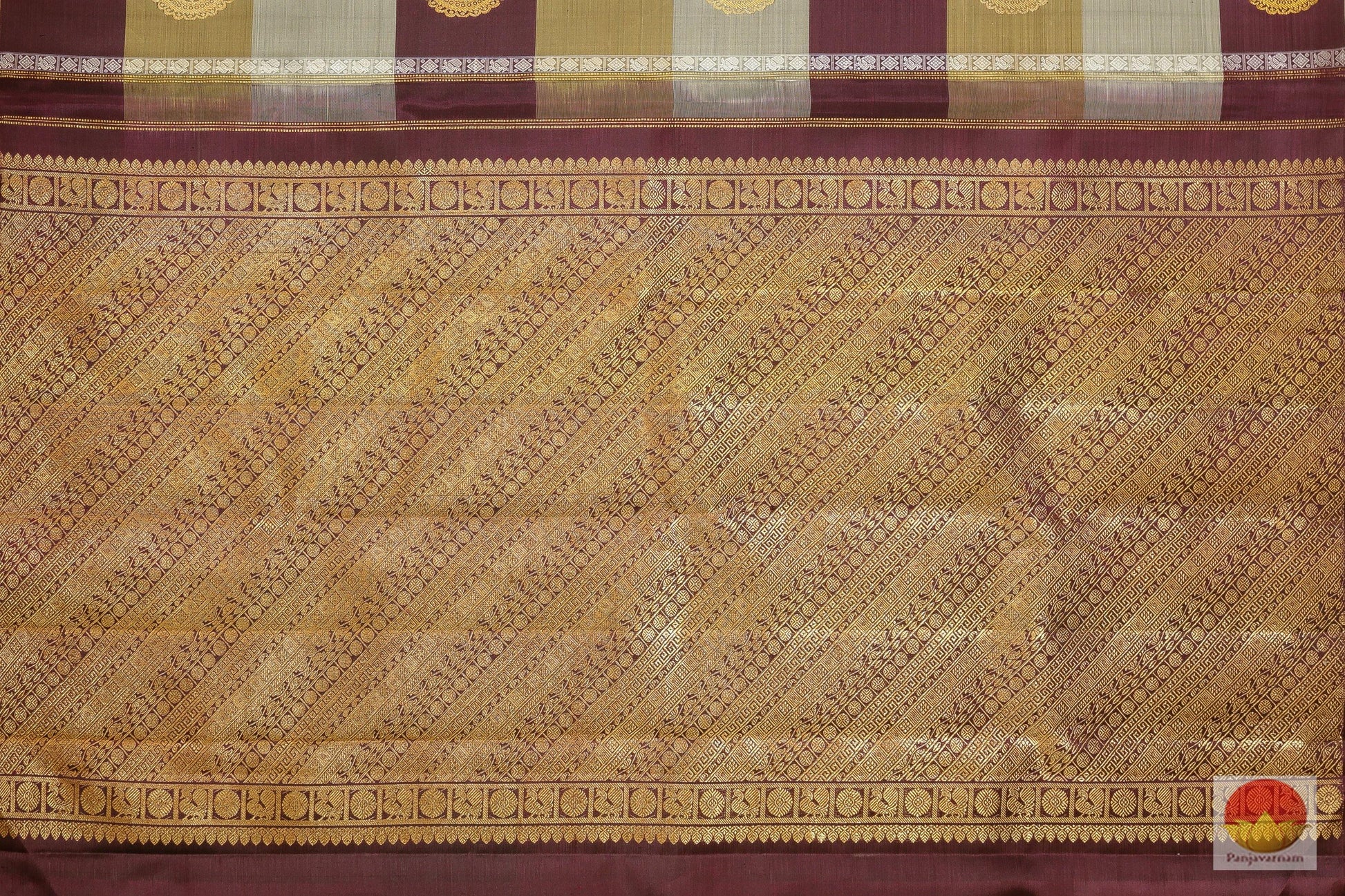 Borderless - Multi Colour Checks - Handwoven Pure Silk Kanjivaram Saree - Pure Zari - J11059 Archives - Silk Sari - Panjavarnam