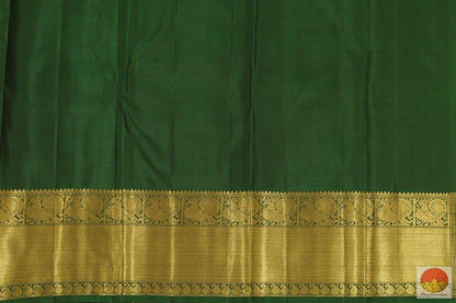 Bottle Green - Handwoven Kanchipuram Silk Saree - Pure Zari - PV G 4139 - Archives - Silk Sari - Panjavarnam
