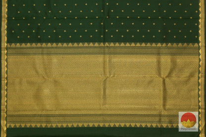 Bottle Green - Handwoven Pure Kanjivaram Silk Saree - Pure Zari - PV BS 102 - Archives - Silk Sari - Panjavarnam