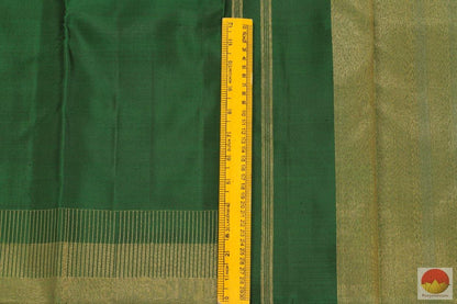 Bottle Green - Kanchipuram Silk Saree - Handwoven Pure Silk - Pure Zari - PV G 4173 - Archives - Silk Sari - Panjavarnam