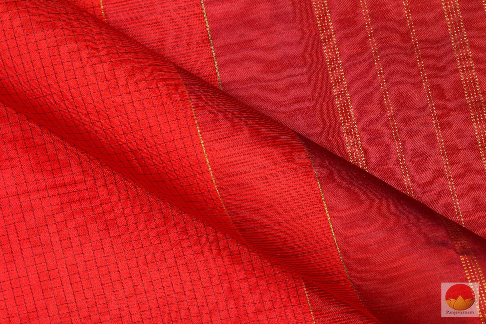 Chilli Red - Traditional Handwoven Pure Silk Kanjivaram Saree - Pure Zari - PV SVS 12219 Archives - Silk Sari - Panjavarnam