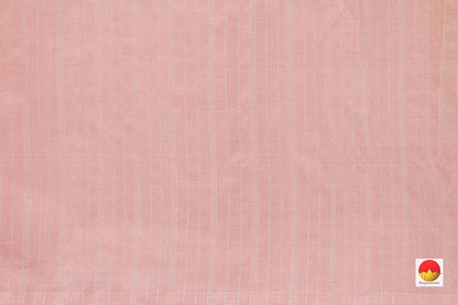 Coral Pink Tanchoi Banarasi Silk Saree Handwoven Pure Silk For Party Wear PB KO 101 - Banarasi Silk - Panjavarnam PB KO 101