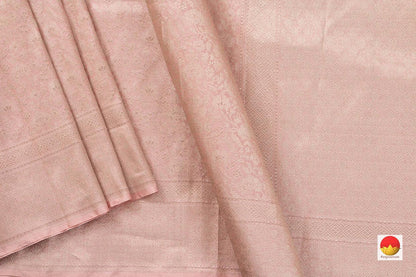 Coral Pink Tanchoi Banarasi Silk Saree Handwoven Pure Silk For Party Wear PB KO 101 - Banarasi Silk - Panjavarnam PB KO 101