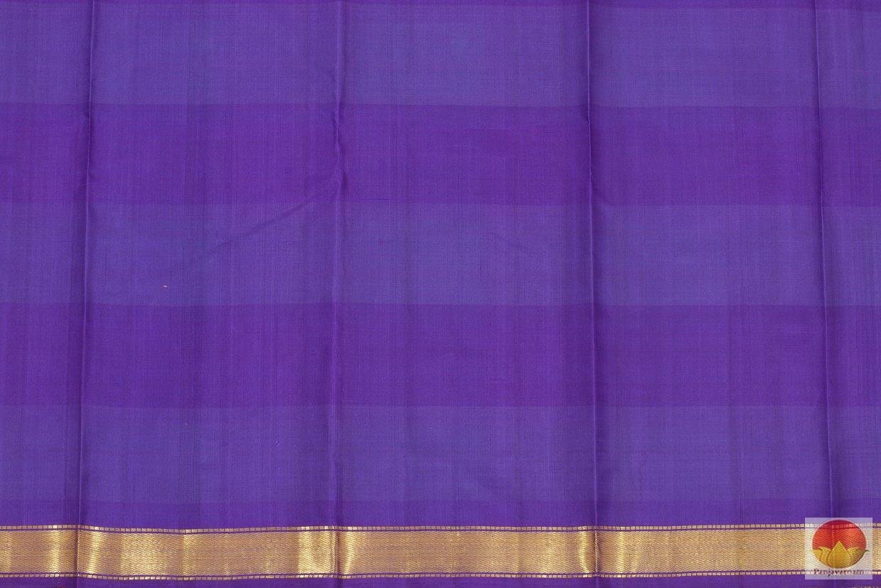 Cyan & Blue - Kanchipuram Silk Saree - Handwoven Pure Silk - Pure Zari - PV G 4156 - Archives - Silk Sari - Panjavarnam