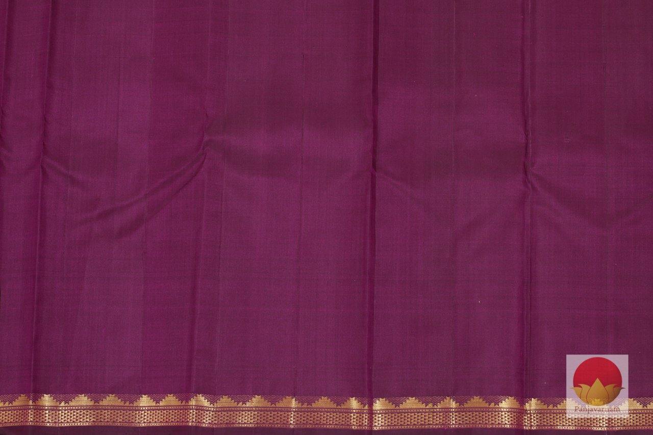 Dark Purple - Handwoven Kanchipuram Pure Silk Saree - Pure Zari - PV BS 103 - Archives - Silk Sari - Panjavarnam