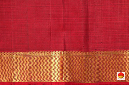 Dark Purple Kanchipuram Silk Saree With Magenta Silk Thread Work Handwoven Pure Silk Pure Zari For Wedding Wear PV NYC 516 - Silk Sari - Panjavarnam PV NYC 516