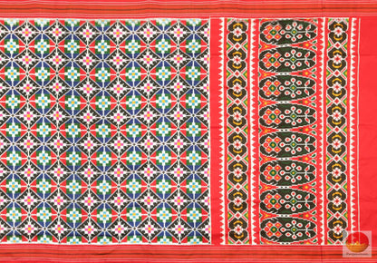 Double Ikkat Silk Saree - Handwoven Pure Silk Saree - PIK - 14 - 5 Archives - Pochampally Silk - Panjavarnam