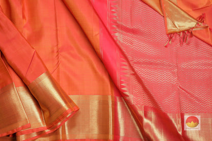 Dual Shade Handwoven Pure Silk Kanjivaram Saree - Pure Zari - PA SVS 3762 Archives - Silk Sari - Panjavarnam