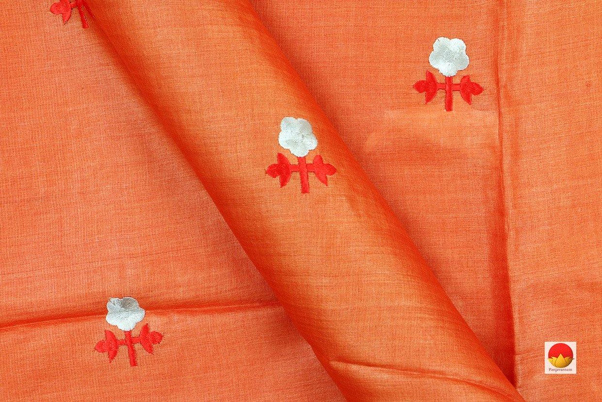 Embroidered - Handwoven Tussar Silk Saree - PT 552 - Archives - Tussar Silk - Panjavarnam