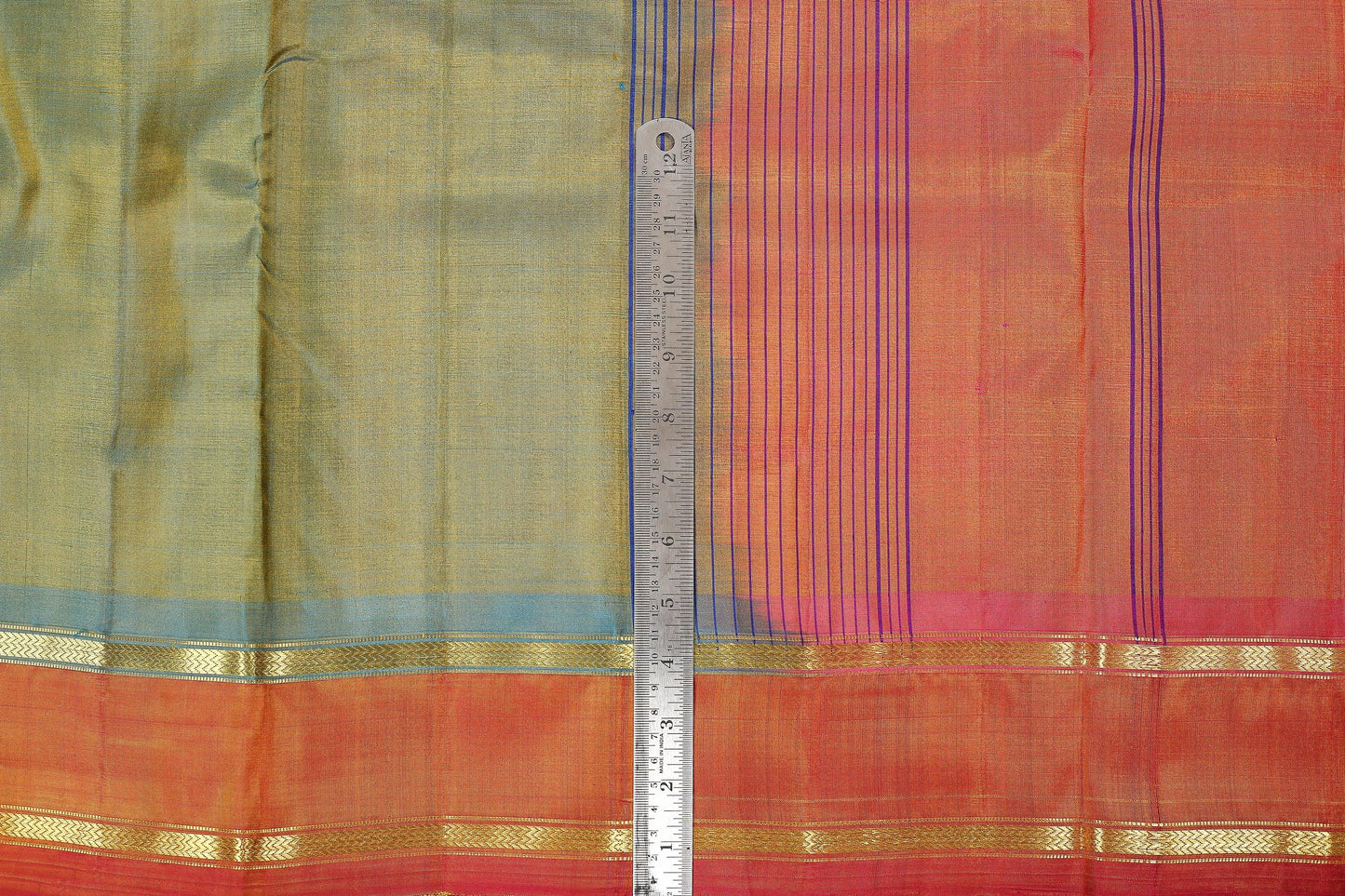 Ganga Jamuna Border Kanjivaram Pure Silk Saree - Handwoven - PVA 0418 1272 - Silk Sari - Panjavarnam