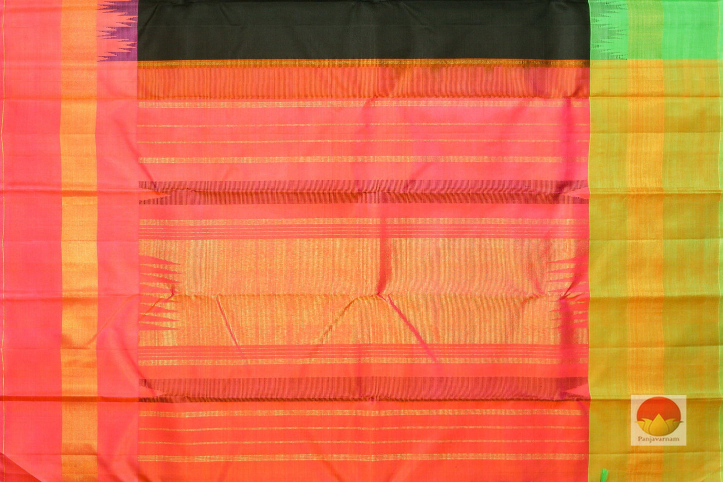 Ganga Jamuna Handwoven Pure Silk Kanjivaram Saree - Temple Border - PV 4790 Archives - Silk Sari - Panjavarnam