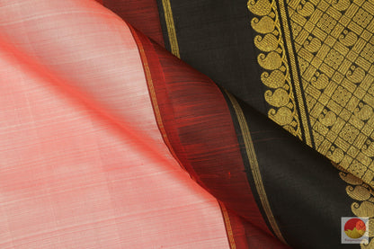 Gheva & Black - Handwoven Pure Silk Kanjivaram Saree - Pure Zari - PV SVS 01A Archives - Silk Sari - Panjavarnam