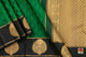 Green And Black Kanchipuram Silk Saree Handwoven Pure Silk Pure Zari For Festive Wear PV G 4307