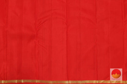 Green & Orange - Handwoven Kanchipuram Pure Silk Saree - Pure Zari - PV J 945 - Archives - Silk Sari - Panjavarnam
