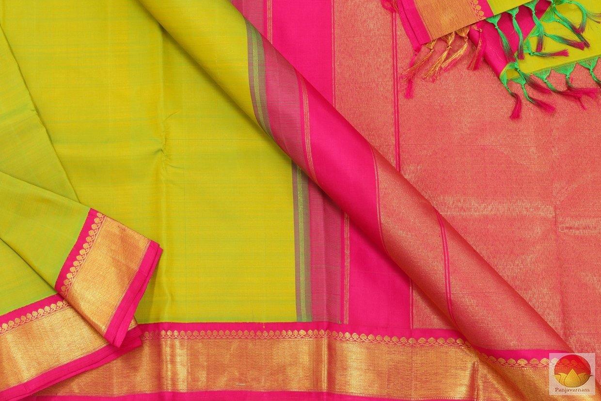 Green & Pink - Kanchipuram Silk Saree - Handwoven Pure Silk - Pure Zari - PV G 4152 Archives - Silk Sari - Panjavarnam