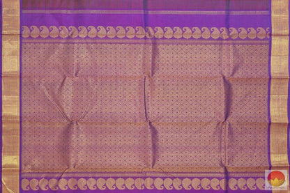 Green & Purple - Kanchipuram Silk Saree - Handwoven Pure Silk - Pure Zari - PV G 4150 Archives - Silk Sari - Panjavarnam