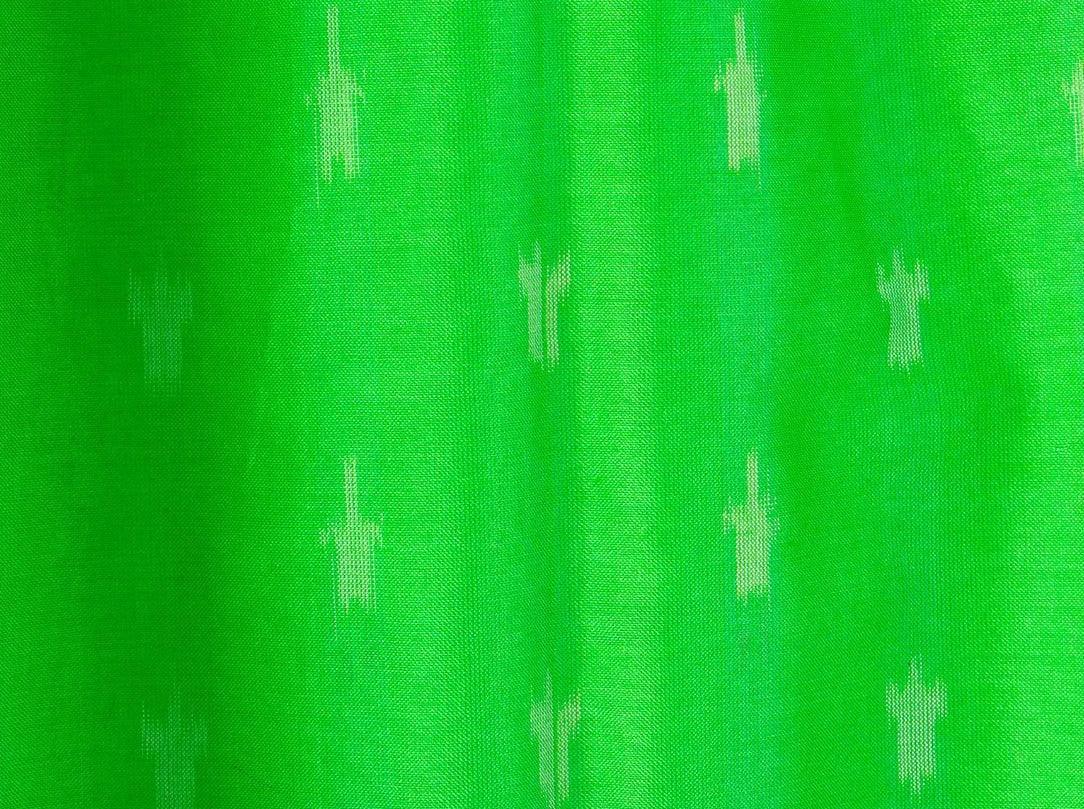 Green Pochampally Ikkat Silk Dupatta With Zari Border PVD 1014 - Dupattas - Panjavarnam 