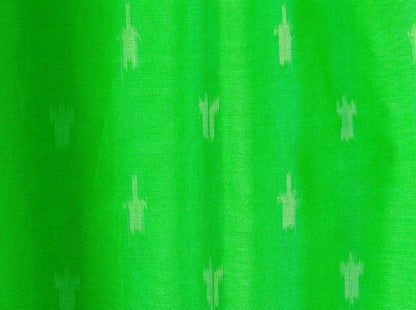 Green Pochampally Ikkat Silk Dupatta With Zari Border PVD 1014 - Dupattas - Panjavarnam 