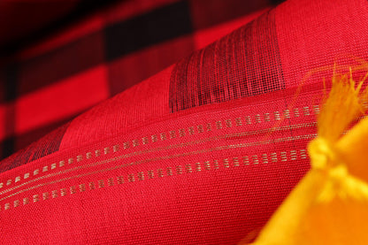 Half and Half Handwoven Kanjivaram Pure Silk Saree - Pure Zari - PVM 0318 1298 - Silk Sari - Panjavarnam