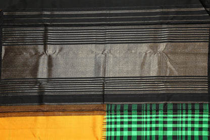 Half and Half Handwoven Kanjivaram Saree - Pure Silk - PVA 0418 1300 - Silk Sari - Panjavarnam 1300