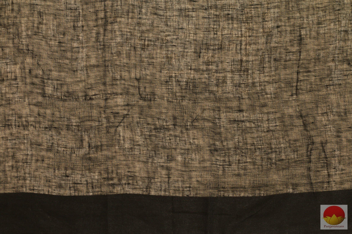 Half and half - Handwoven Linen Saree - PL 212 Archives - Linen Sari - Panjavarnam