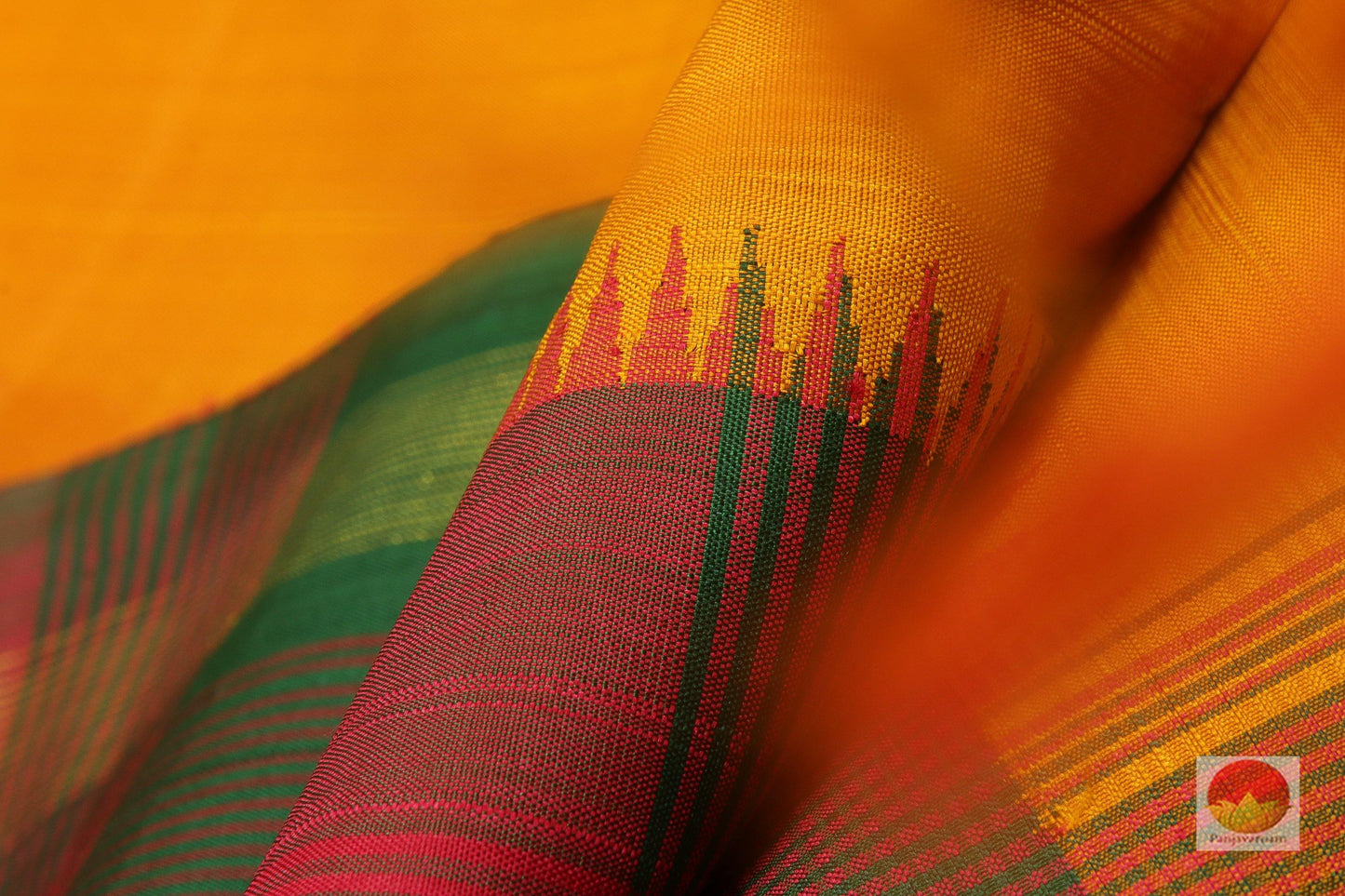 Half and Half - Handwoven Pure Silk Kanjivaram Saree - Pure Zari - PV G 1755 Archives - Silk Sari - Panjavarnam