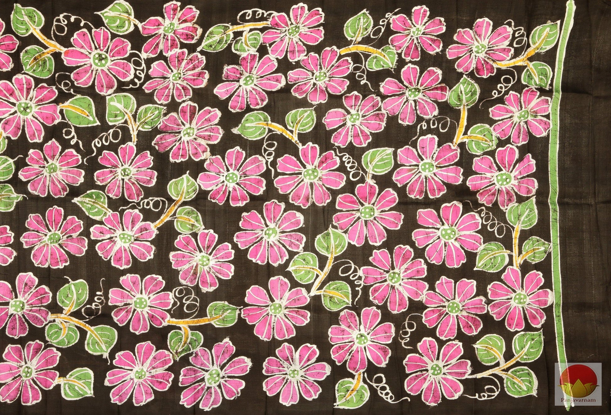 Handpainted Batik Silk Saree - Partly Pallu - PB 127 Archives - Batik Silk - Panjavarnam