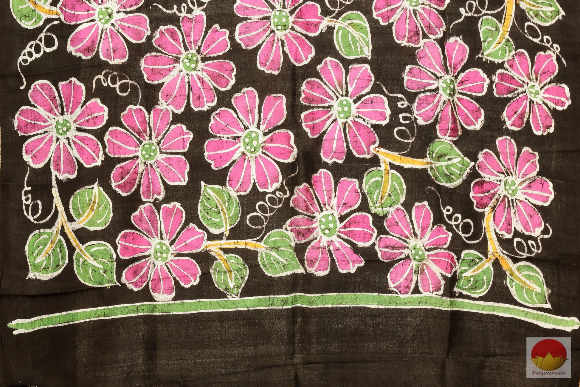 Handpainted Batik Silk Saree - Partly Pallu - PB 127 Archives - Batik Silk - Panjavarnam