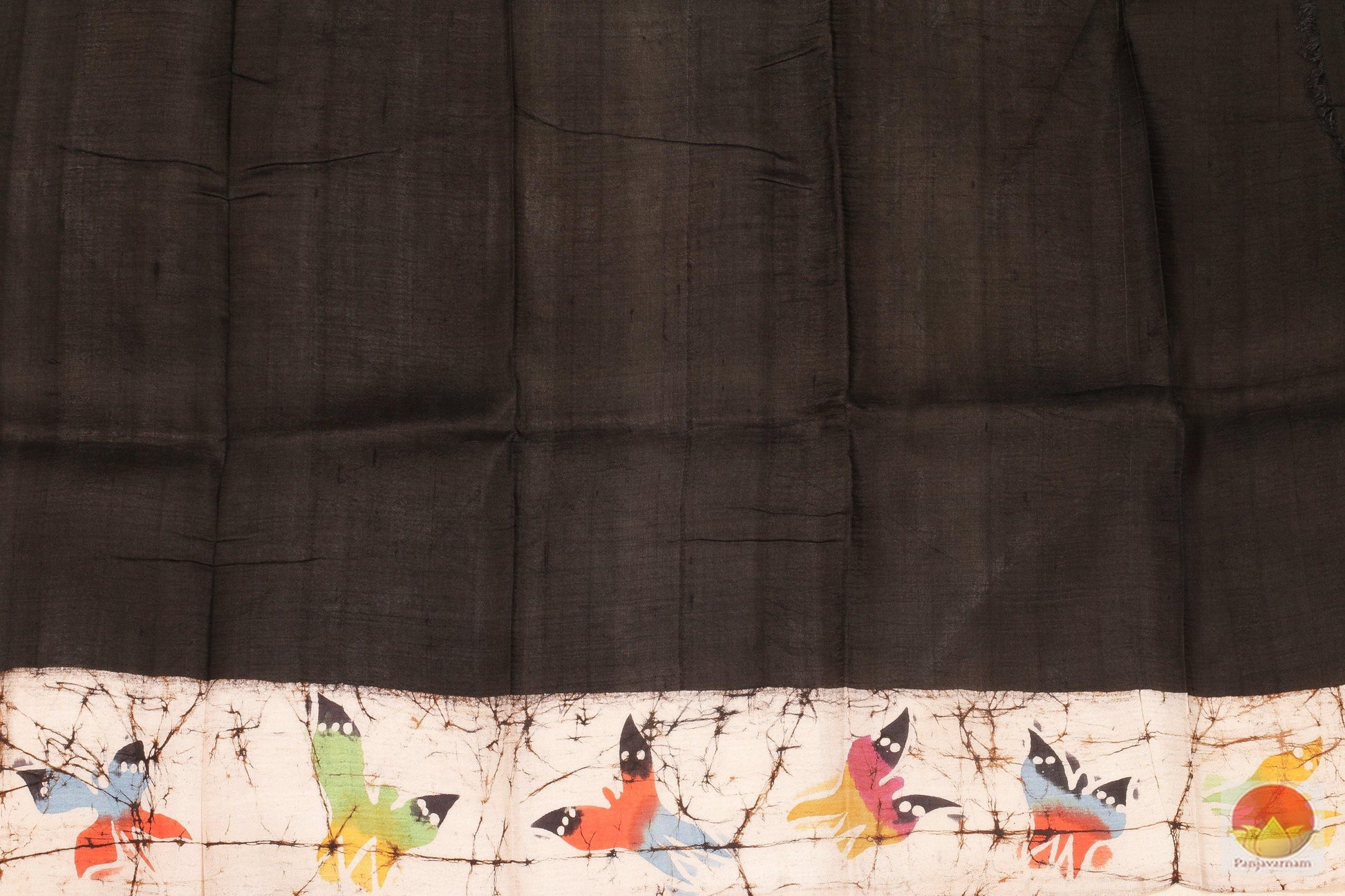 Handpainted Batik Silk Saree - Partly Pallu - PB 134 Archives - Batik Silk - Panjavarnam