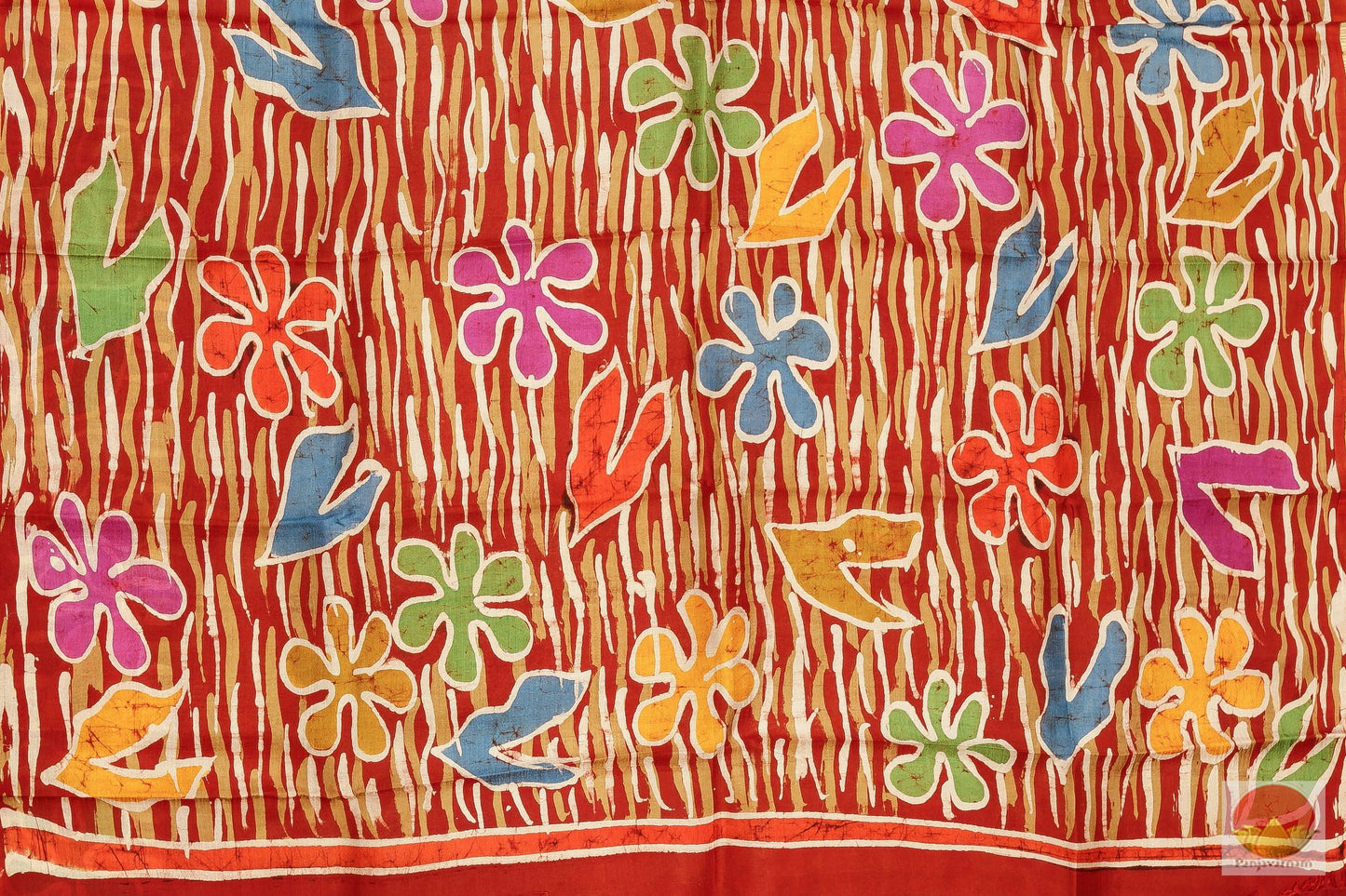 Handpainted Batik Silk Saree - Partly Pallu - PB 138 Archives - Batik Silk - Panjavarnam