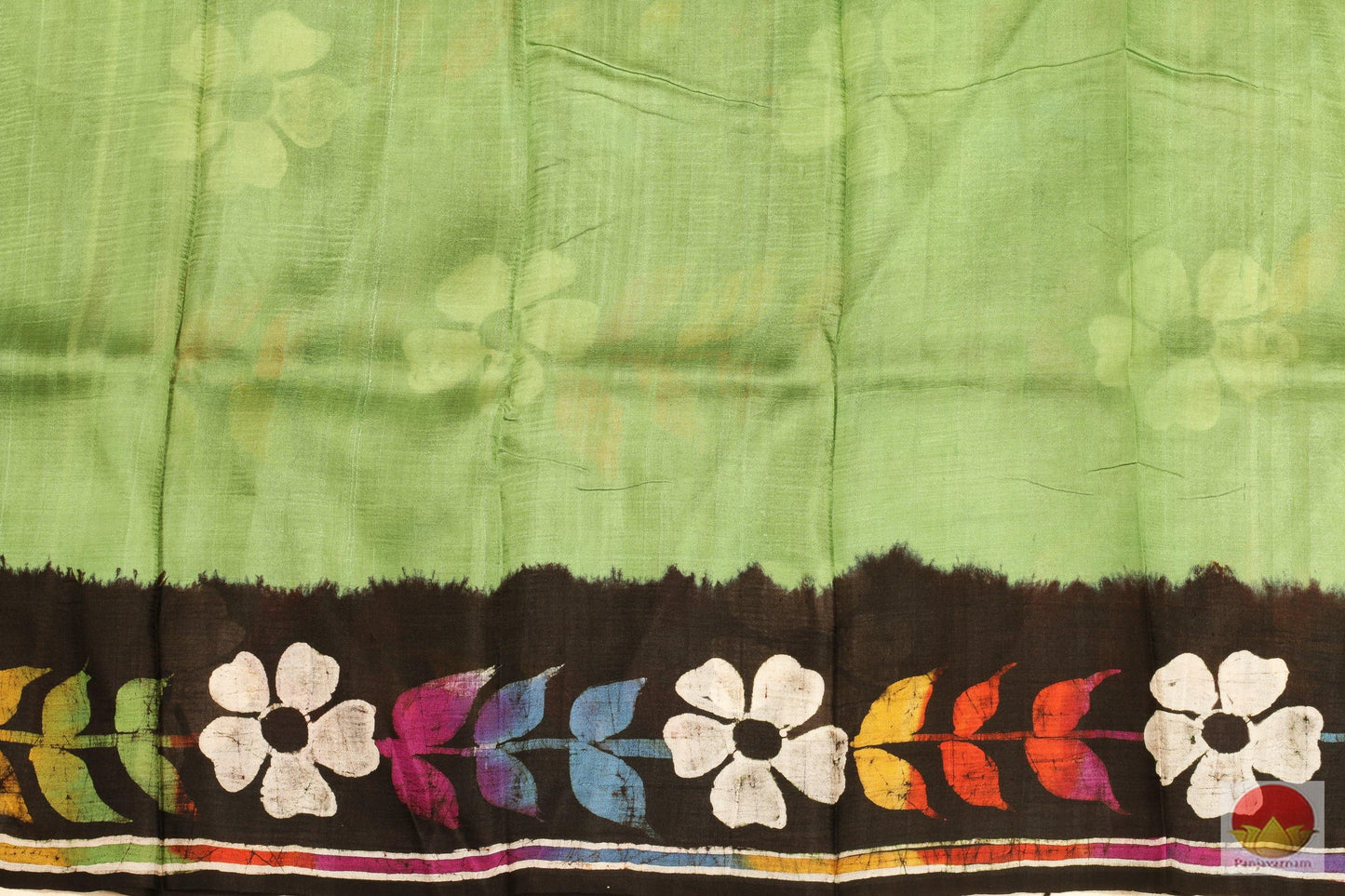 Handpainted Batik Silk Saree - Partly Pallu - PB 139 Archives - Batik Silk - Panjavarnam